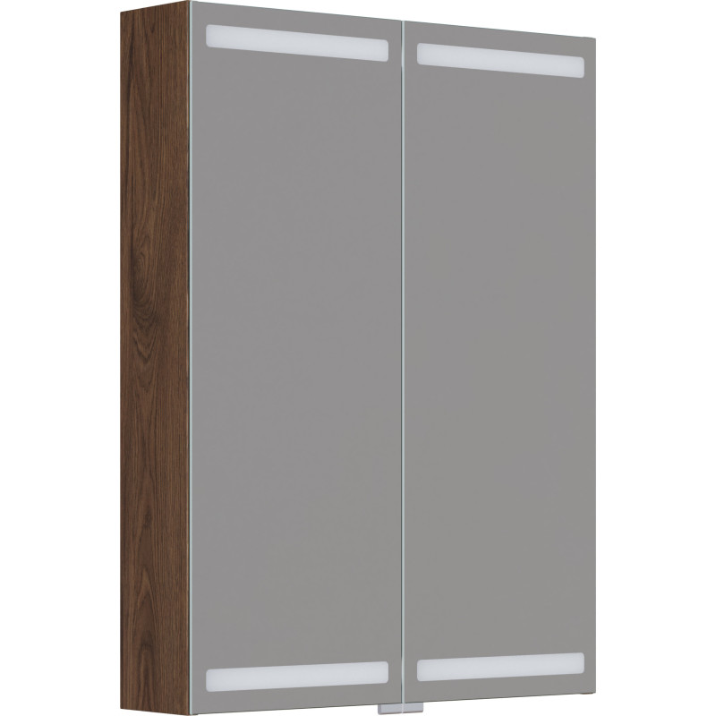 Dansani Luna Level spejlskab, 80x60 cm, brun eg