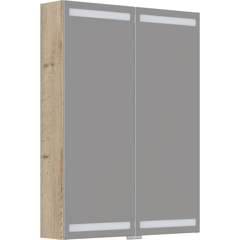Dansani Luna Level spekelskåp, 80x60 cm, ek