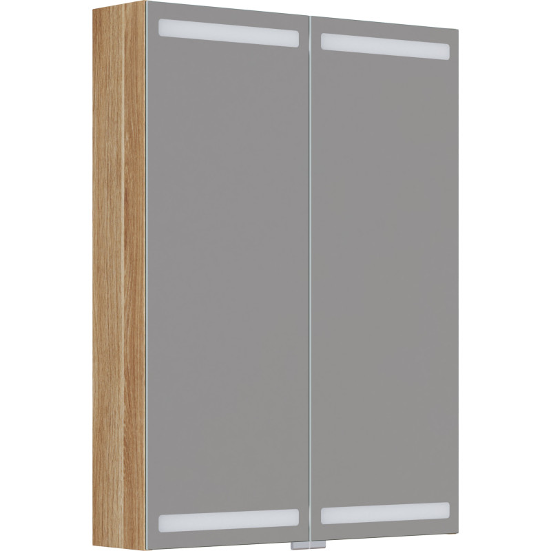 Dansani Luna Level spekelskåp, 80x60 cm, ek