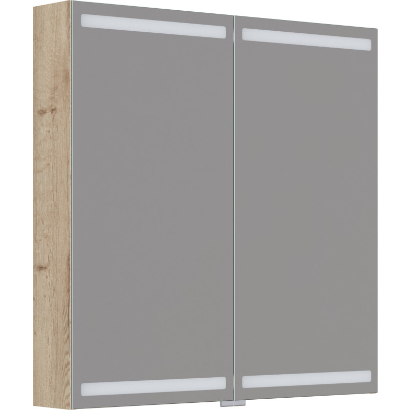 Dansani Luna Level spekelskåp, 80x80 cm, ek