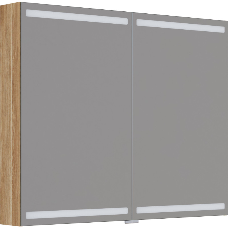 Dansani Luna Level spejlskab, 80x100 cm, eg