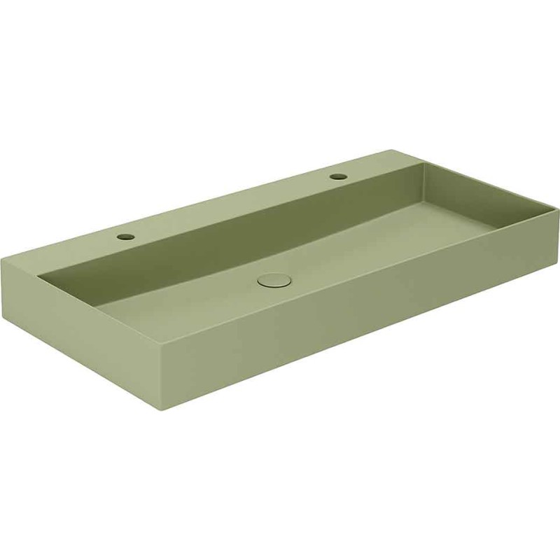 Lavabo Elegance SQ 102 tvättställ, 102x40 cm, matt grön