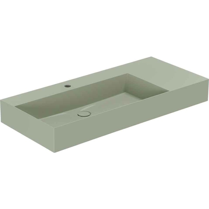 Lavabo Elegance SQ 102 R håndvask, 102x40 cm, mat grøn