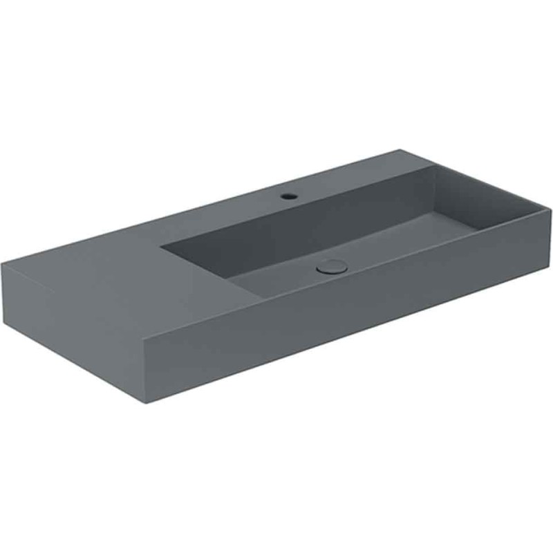 Lavabo Elegance SQ 102 L tvättställ, 102x40 cm, matt antracit