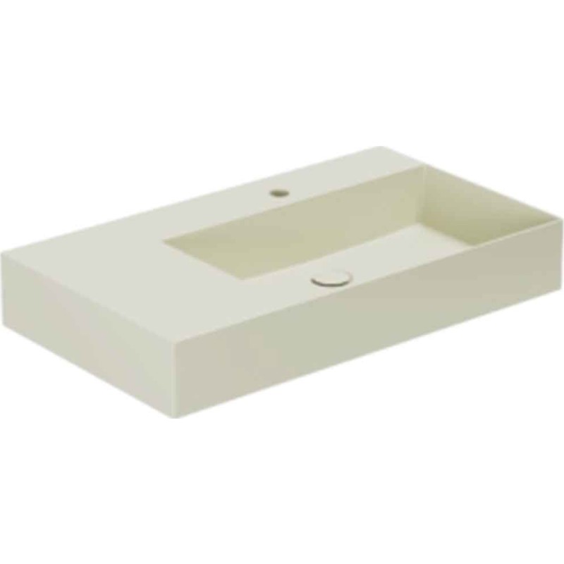 Lavabo Elegance SQ 81 R håndvask, 81x46 cm, mat beige