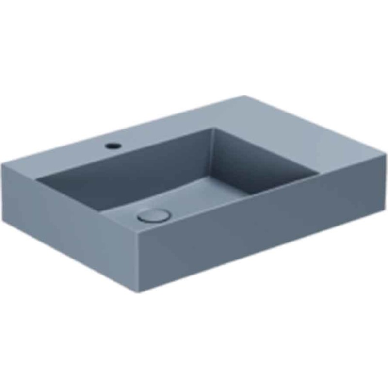 Lavabo Elegance SQ 65 R håndvask, 65x45 cm, højre, mat blå