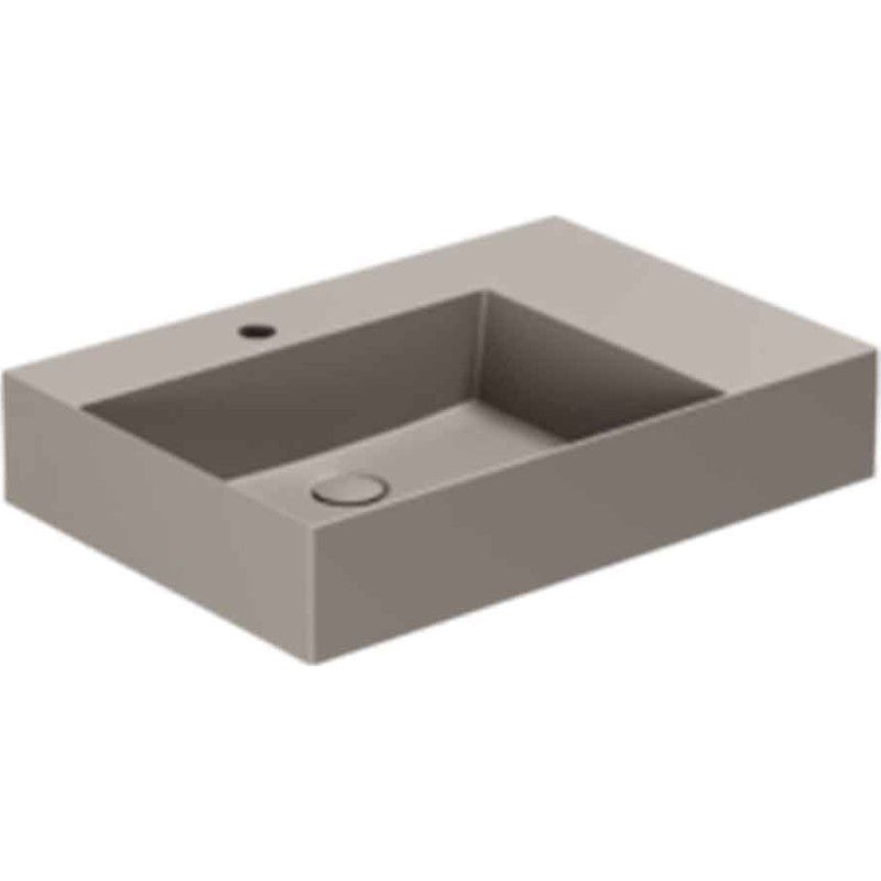 Lavabo Elegance SQ 65 R håndvask, 65x45 cm, højre, mat brun