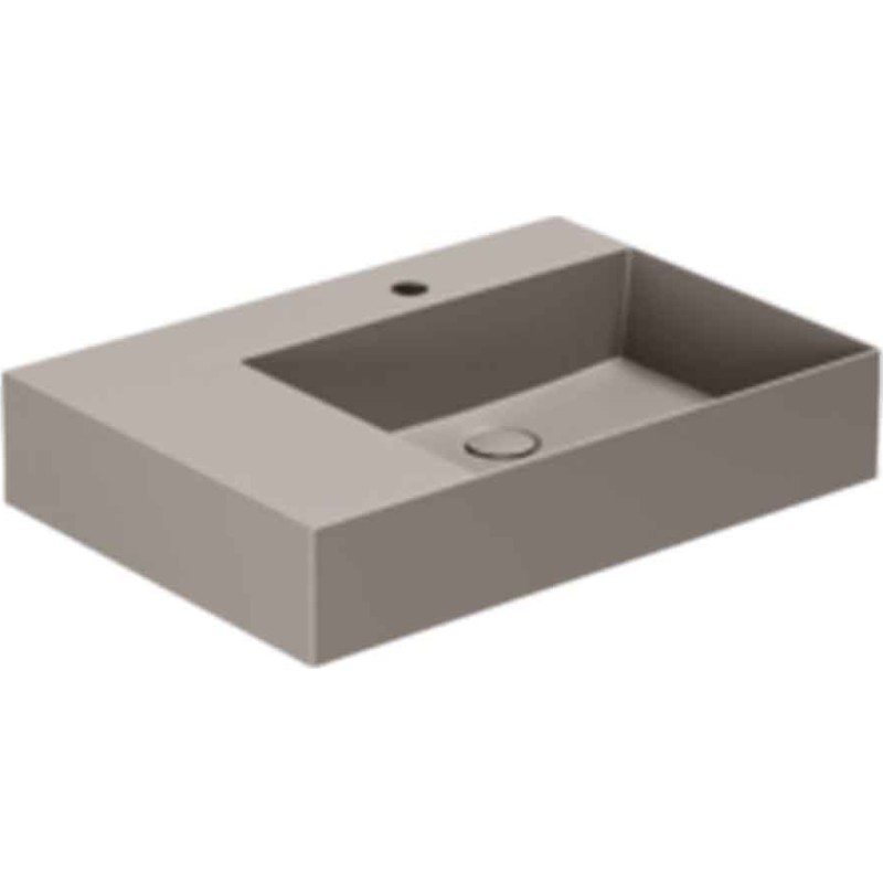 Lavabo Elegance SQ 65 L håndvask, 65x45 cm, venstre, mat brun