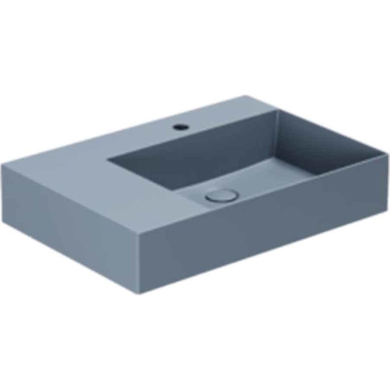 Lavabo Elegance SQ 65 L håndvask, 65x45 cm, venstre, mat blå