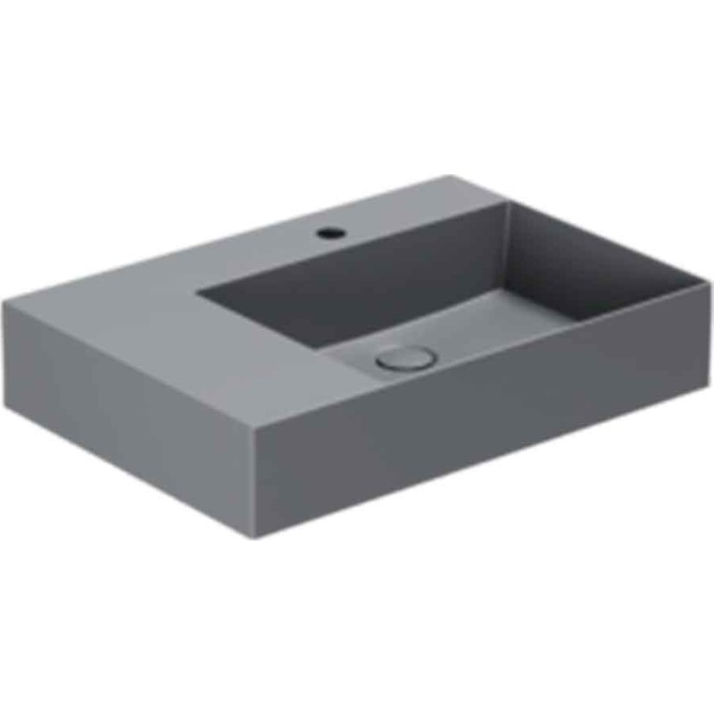 Lavabo Elegance SQ 65 L håndvask, 65x45 cm, venstre, mat antracit