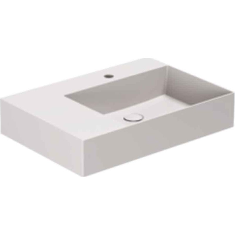 Lavabo Elegance SQ 65 L håndvask, 65x45 cm, venstre, mat grå