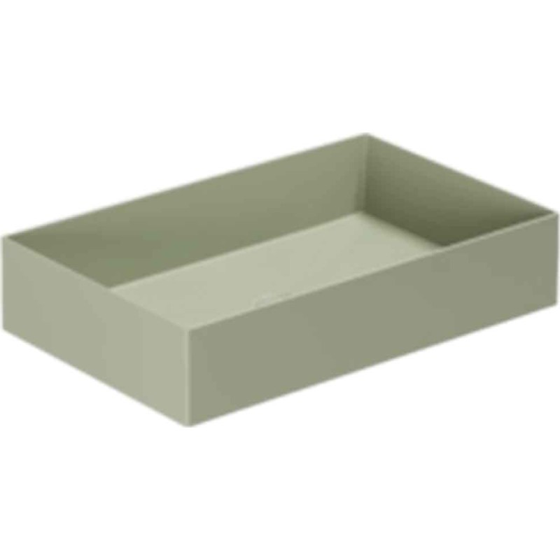 Lavabo Elegance SQ 60 håndvask, 60x38 cm, mat grøn