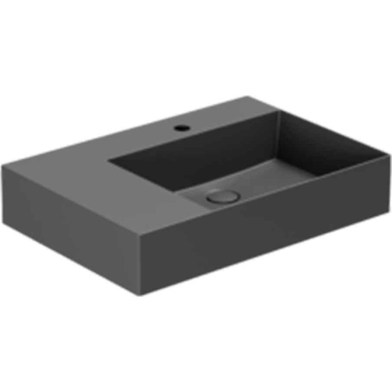 Lavabo Elegance SQ 65 L håndvask, 65x45 cm, venstre, mat sort