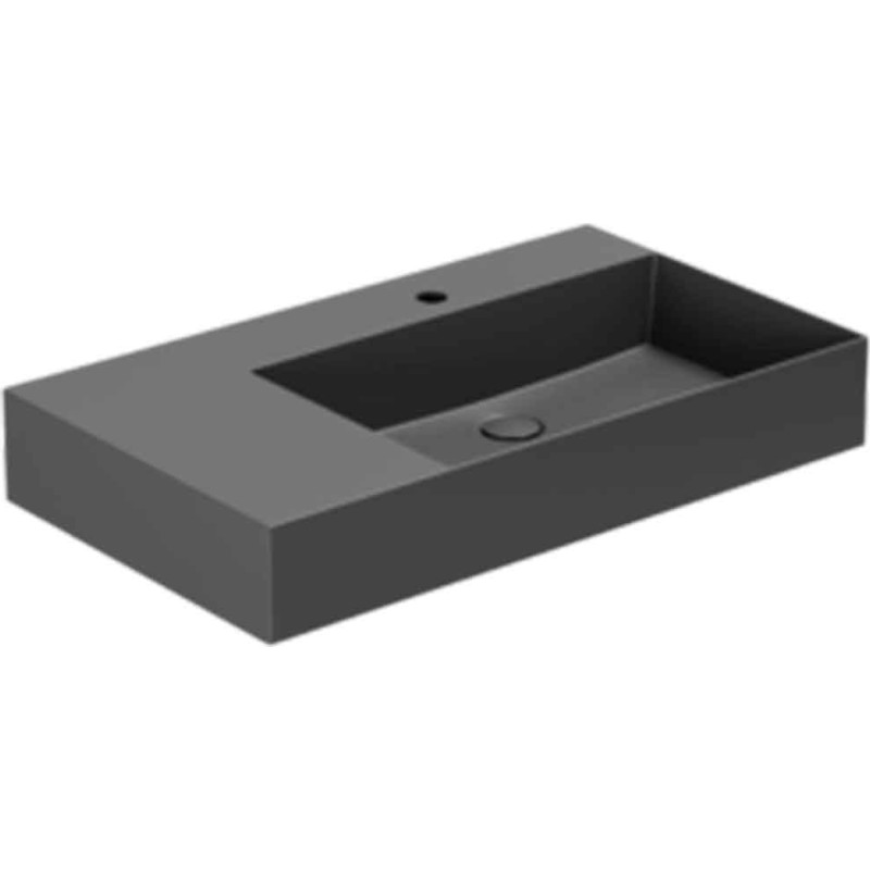 Lavabo Elegance SQ 81 R håndvask, 81x46 cm, mat sort