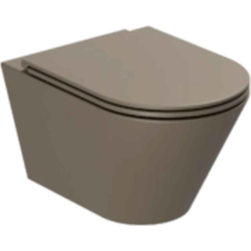 Lavabo Forma v&auml;ggh&auml;ngd toalett, utan spolkant, matt brun