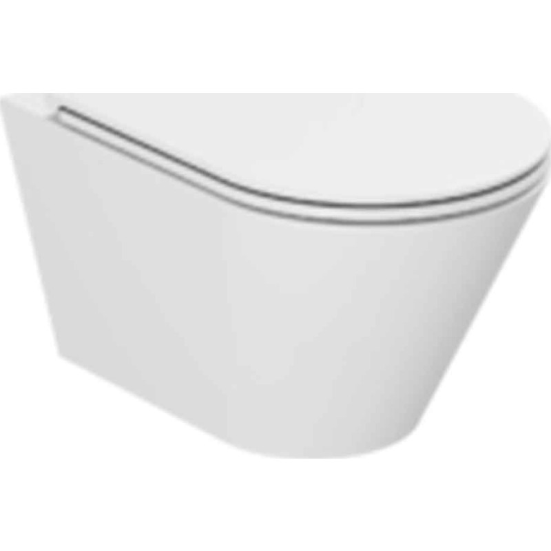 Lavabo Forma væghængt toilet, uden skyllekant, mat hvid