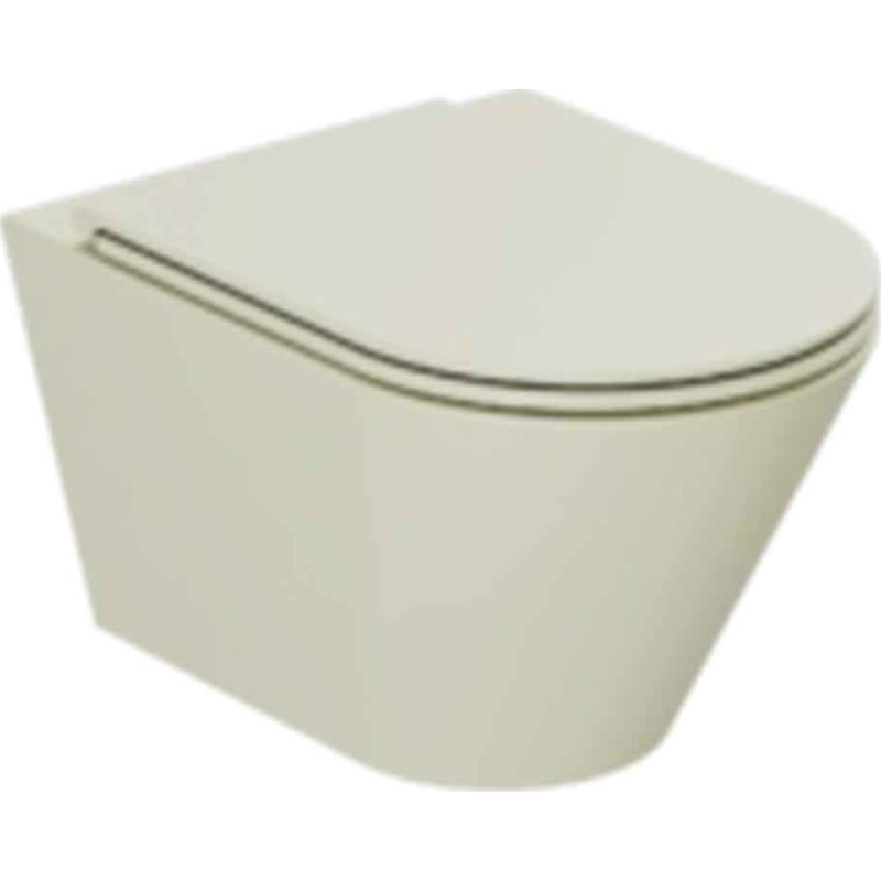 Lavabo Forma væghængt toilet, uden skyllekant, mat grøn