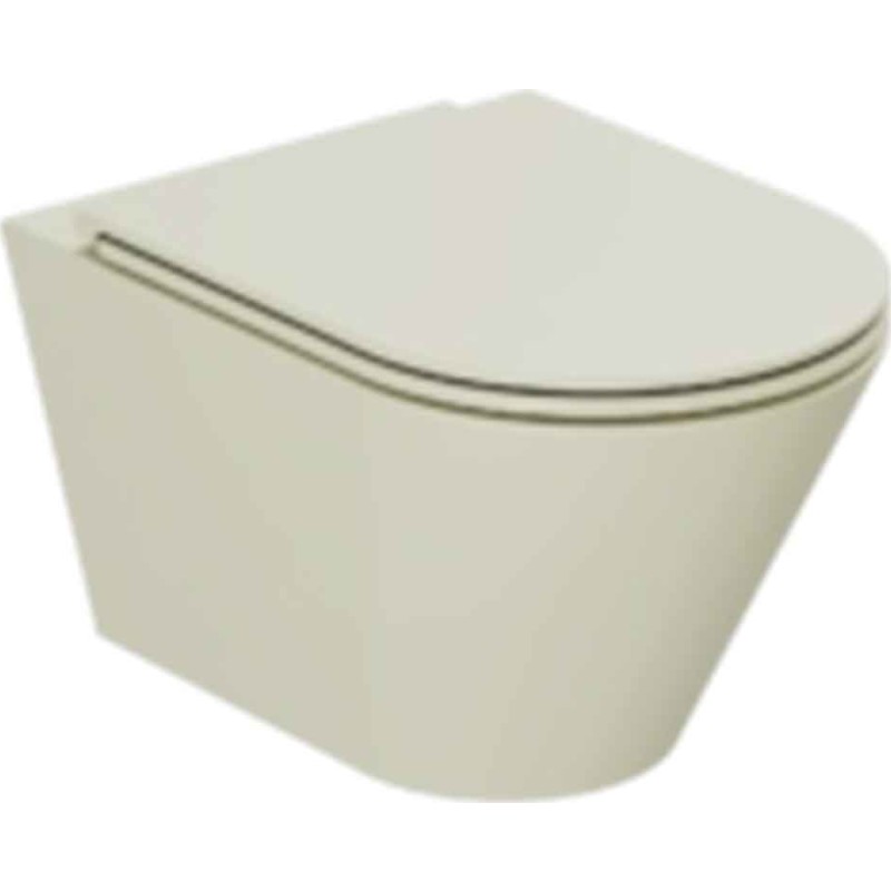 Lavabo Forma v&auml;ggh&auml;ngd toalett, utan spolkant, matt beige