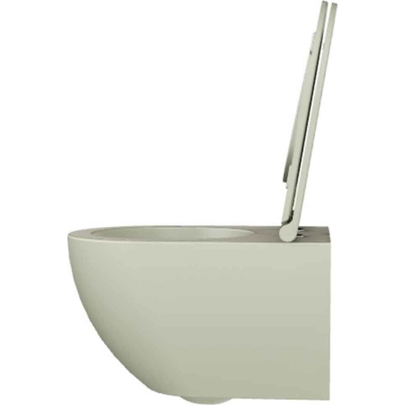 Lavabo Comoda væghængt toilet, uden skyllekant, mat grøn