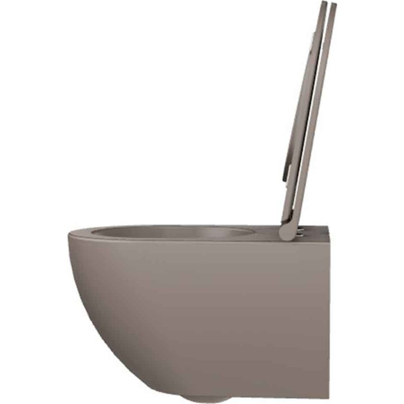 Lavabo Comoda væghængt toilet, uden skyllekant, mat brun