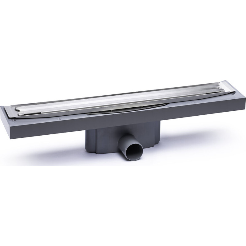 Purus Pro Line Premium komplett golvbrunn, Ø50 mm, 1200 mm, sida