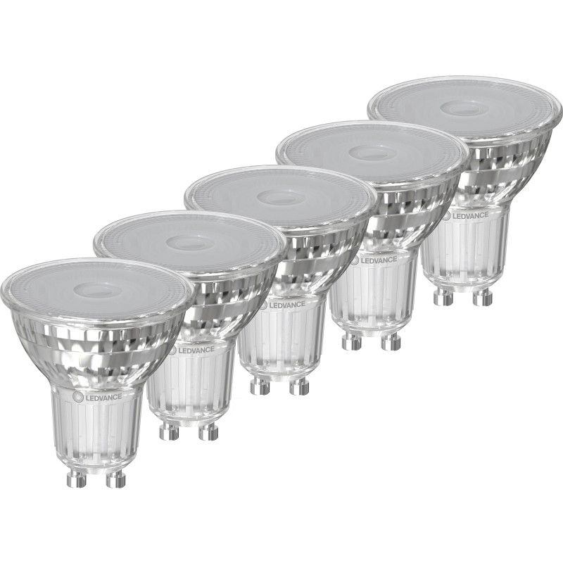 LEDVANCE LED PAR16 Ra90 36gr. 350lm 3,7W/927 (50W) GU10 dæmpbar - 5-Pak