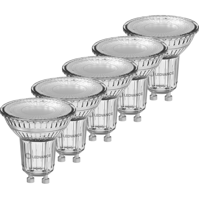 Ledvance Parathom GU10 spotpære, 2700K, 4,3W, 5-pak