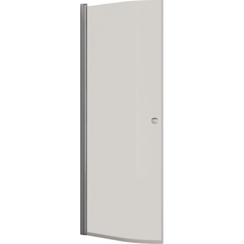 Dansani Match brusedør, model E, 82 cm, klart glas, krom profil