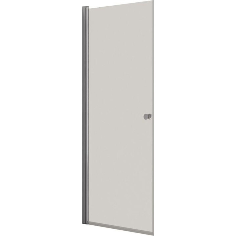 Dansani Match brusedør, model A, 87 cm, klart glas, krom profil