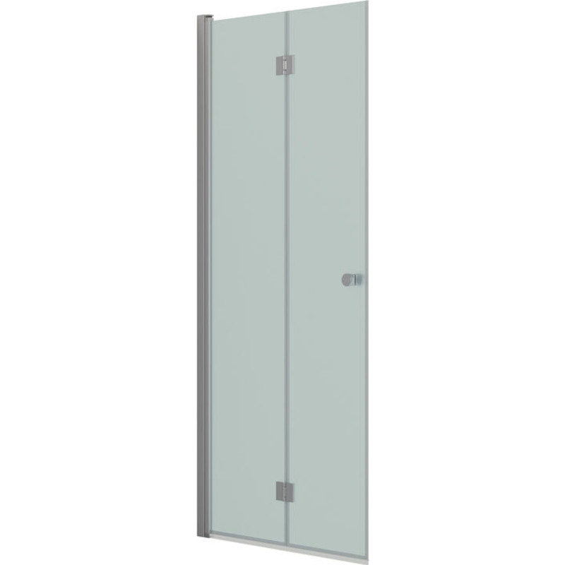Dansani Match brusedør, model B, 87 cm, frostet glas, satin profil