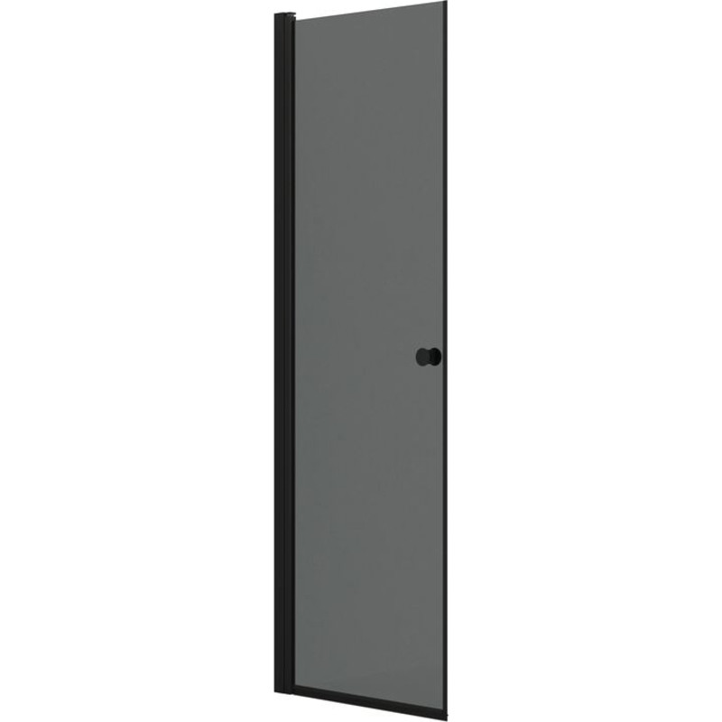 Dansani Match brusedør, model A, 67 cm, tonet glas, sort profil