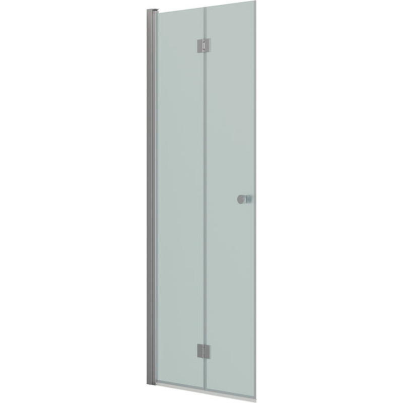 Dansani Match duschdörr, modell B, 77 cm, frostet glas, satin profil