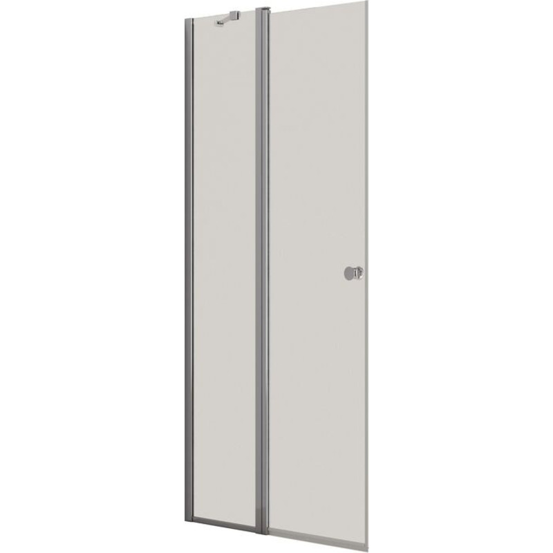 Dansani Match brusedør, model C, 89 cm, klart glas, krom profil