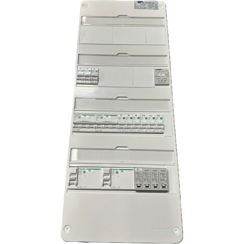 Schneider Resi9 CX gruppetavle, 4X13 moduler