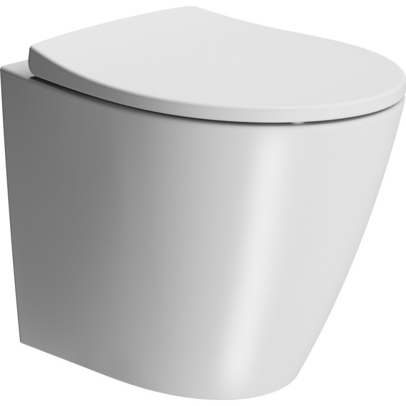 GSI Modo toilet, back-to-wall, uden skyllekant, mat hvid