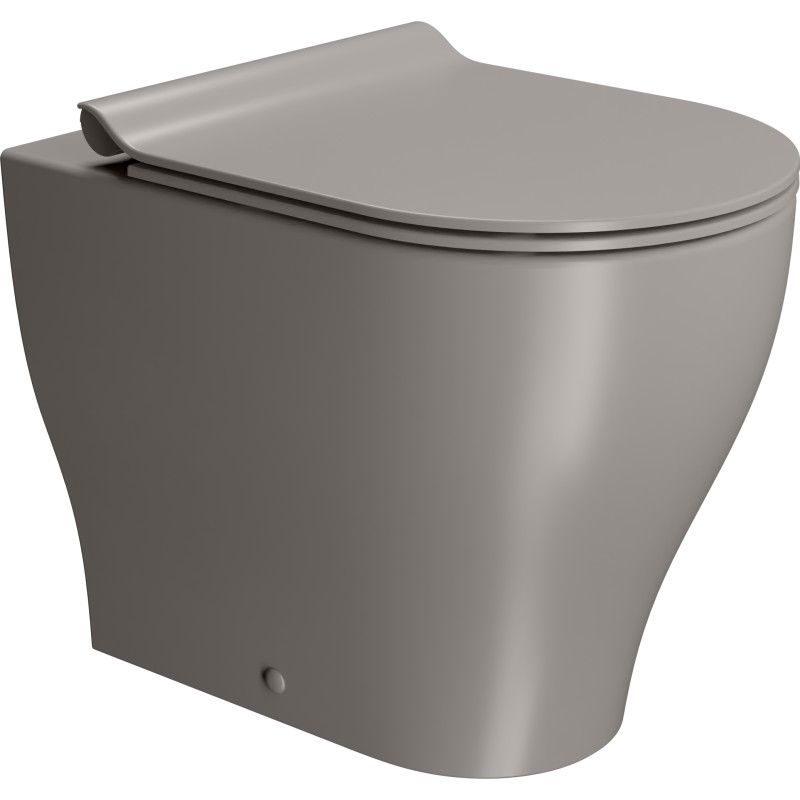 GSI Tono toilet, back-to-wall, uden skyllekant, brun