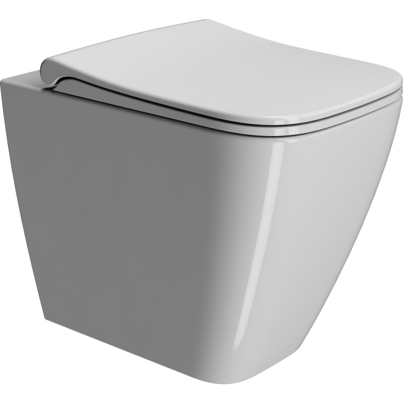 GSI Nubes toilet, back-to-wall, uden skyllekant, hvid