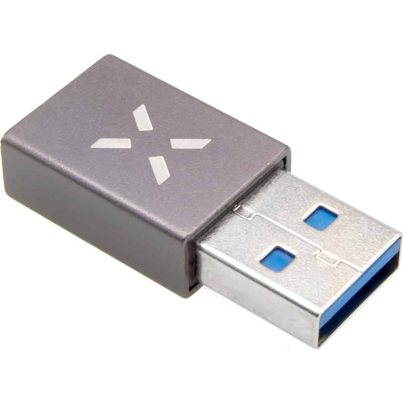 FIXED LINK USB-A Han til USB-C Hun adapter Grå