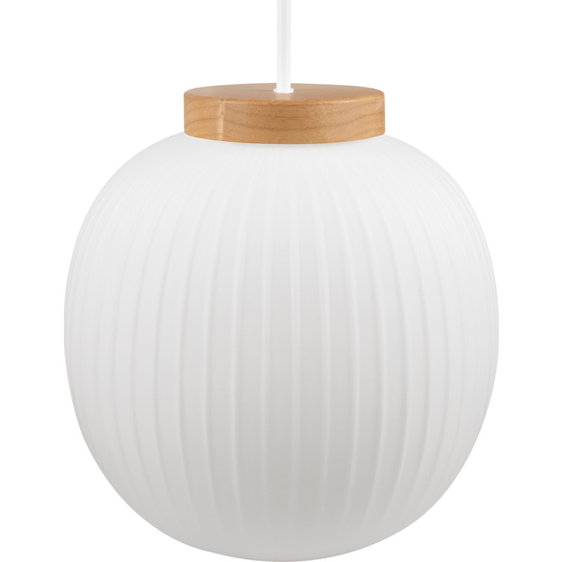 Decor Glass Lantern pendel, hvid/natur