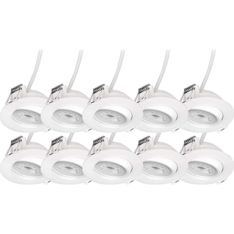 4lite Vinovia downlights, 10-pack, vit