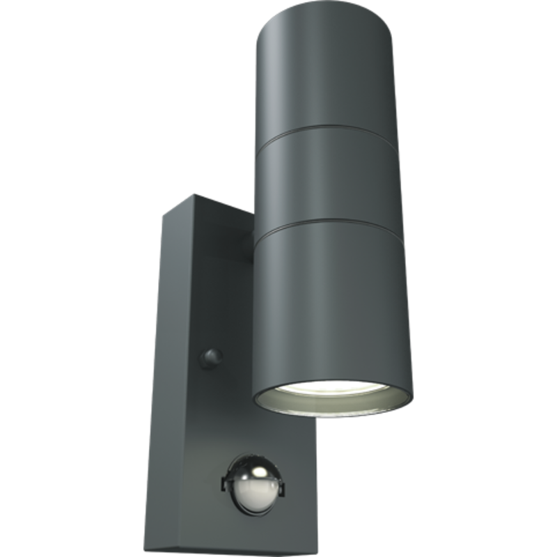 4lite Marinus Sleek udendørs væglampe med sensor, antracit