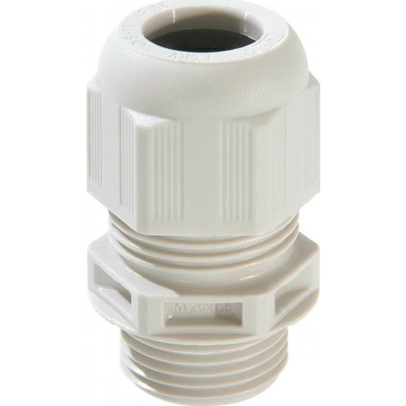 Forskruning M20 Polyamid IP68, Ø7,5-11,3mm, gevind: 9mm, grå