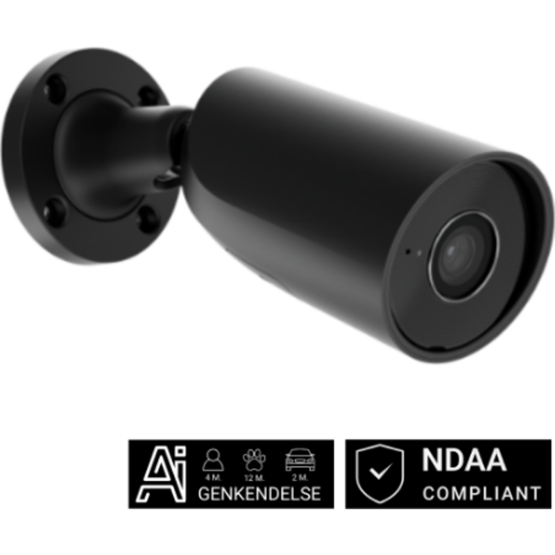 Ajax Bullet overvågningskamera med sensor, 5MP, 4 mm, sort