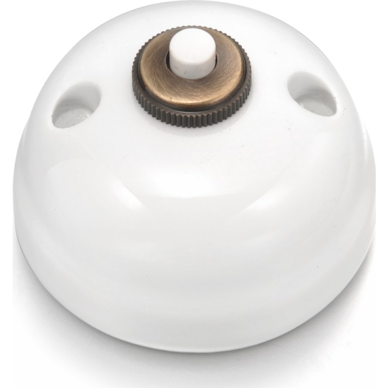 Fontini Garby porcelæn trykknap, hvid