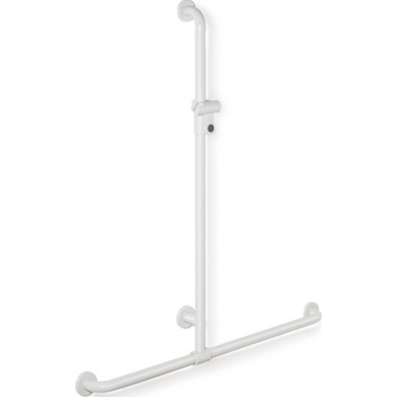 Hewi 801 T støttegreb/brusestang, 118,4x125 cm, hvid