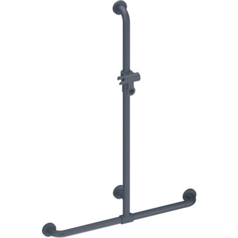 Hewi 801 T støttegreb/brusestang, 118,4x125 cm, mat antracit