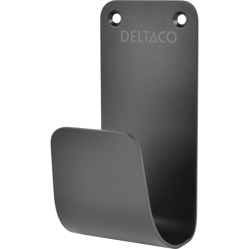Deltaco holder til ladekabel, sort