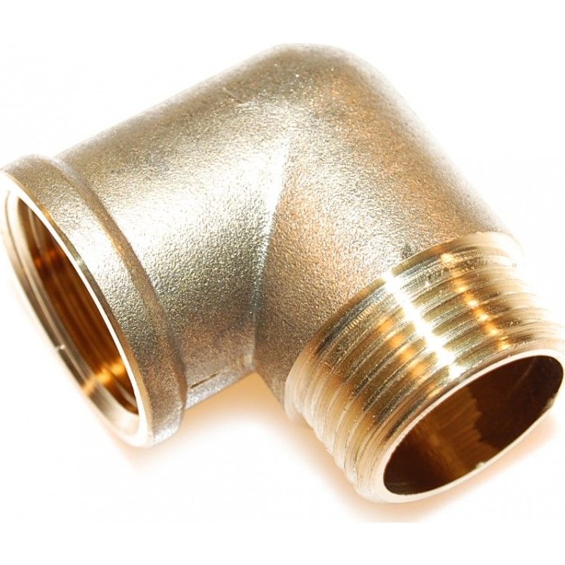 Messing vinkel muffe/nippel, 3/4"