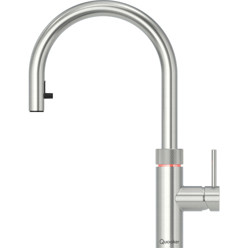 Quooker Flex Round køkkenarmatur, udtrækstud, stål