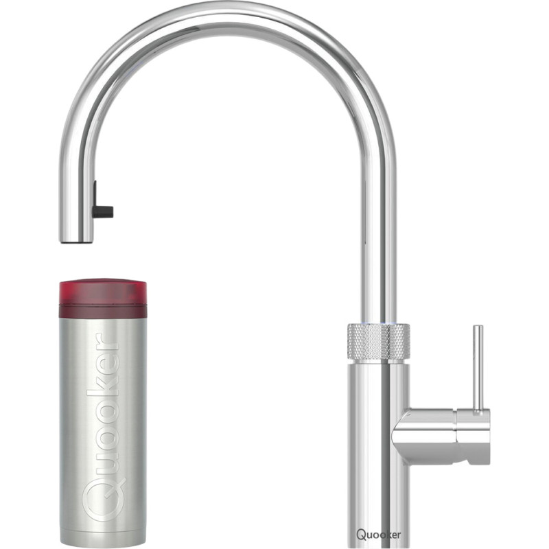 Quooker Flex Round Pro3 køkkenarmatur, kogende vand, udtrækstud, krom